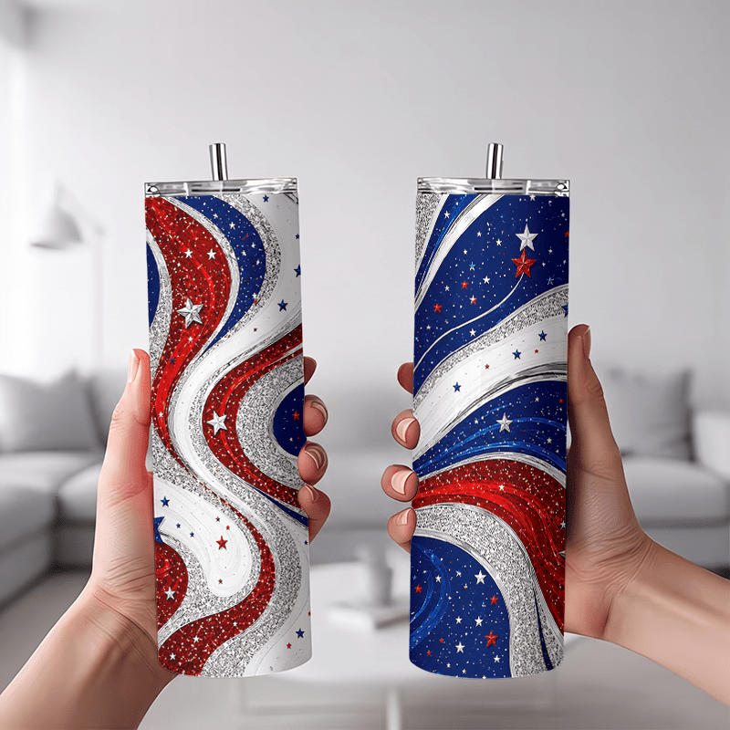 1pc 1pcs 20oz Red White Blue S - огляд і ціна Tumbler 20Oz White