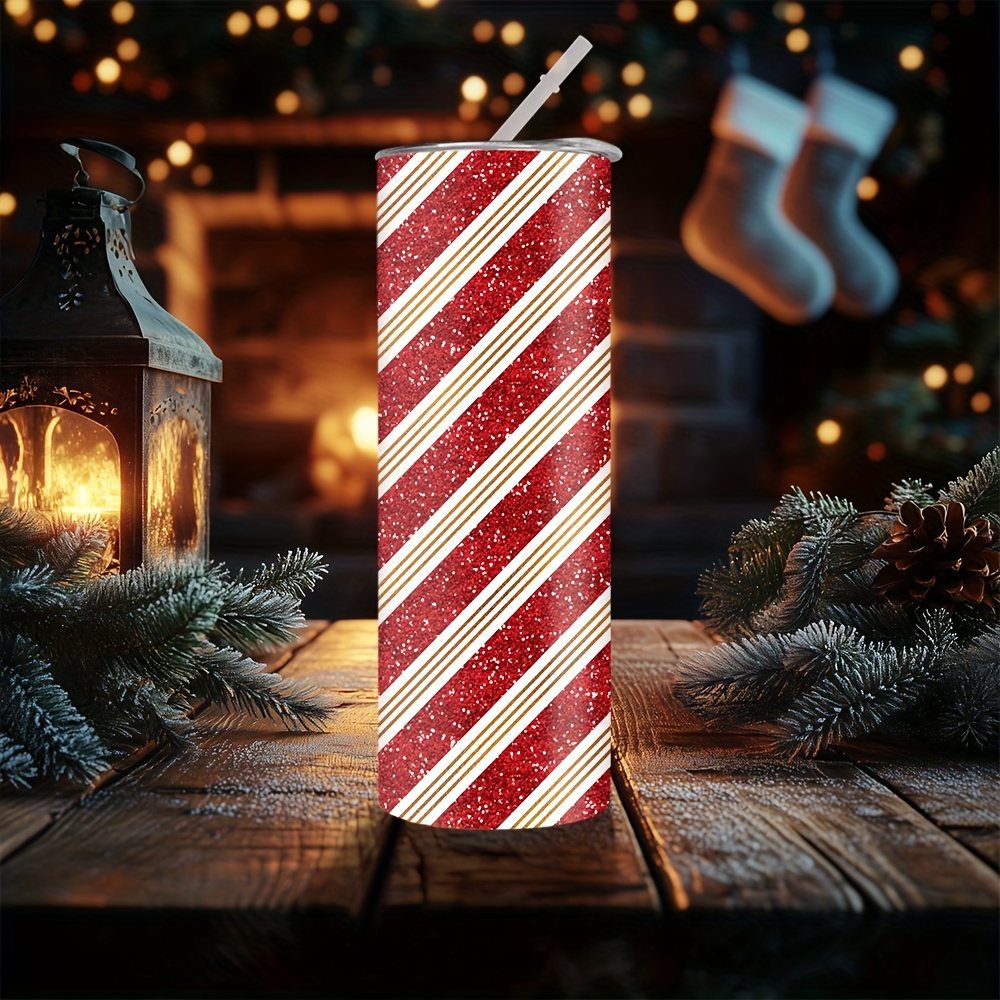 1pc 20oz Christmas Red and Whi - огляд і ціна Tumbler 20Oz White