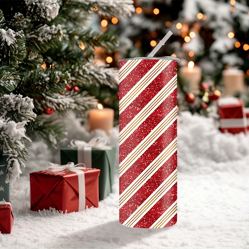 1pc 20oz Christmas Red and Whi - огляд і ціна Tumbler 20Oz White